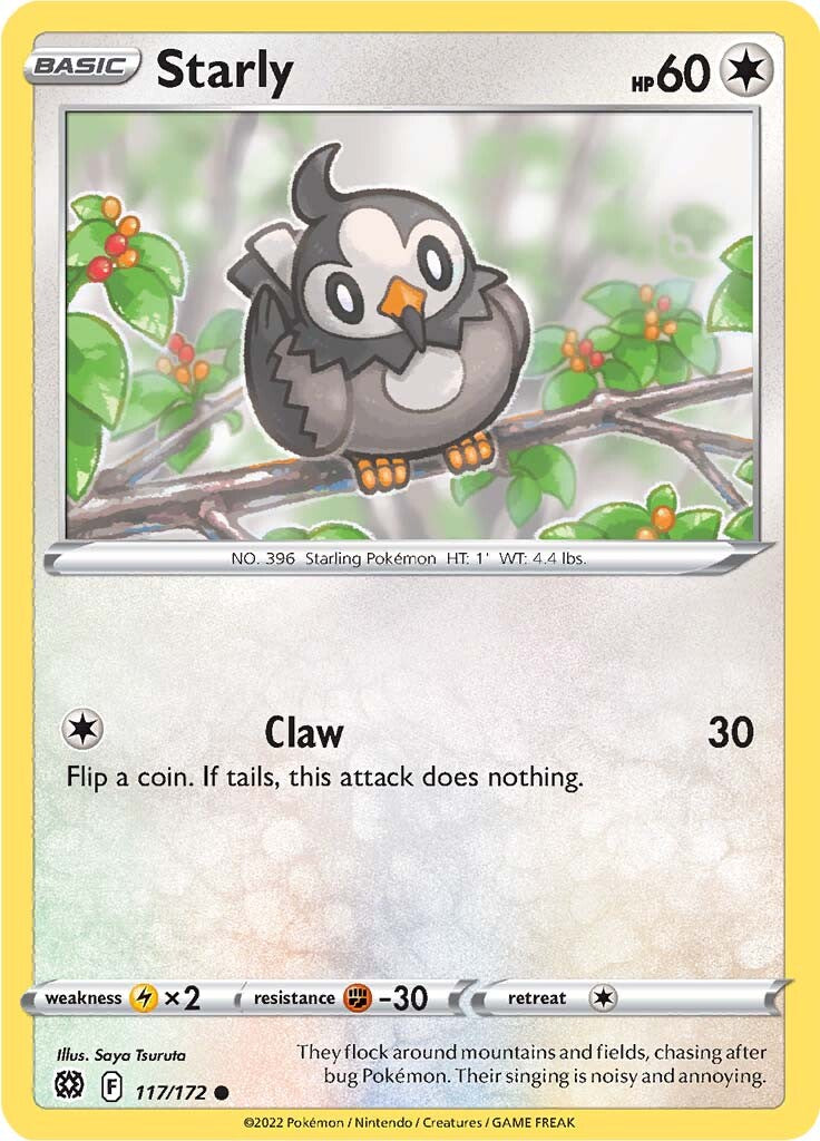 Starly (117/172) [Sword & Shield: Brilliant Stars] | Card Merchant Takapuna