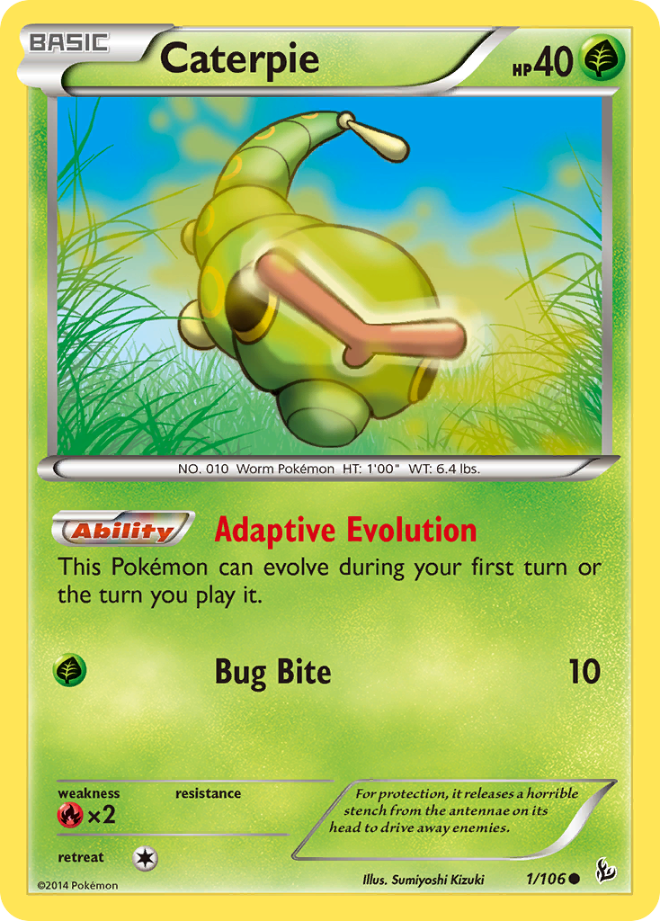 Caterpie (1/106) [XY: Flashfire] | Card Merchant Takapuna