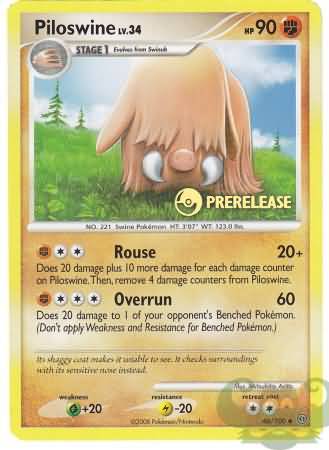Piloswine (46/100) (Prerelease Promo) [Nintendo: Black Star Promos] | Card Merchant Takapuna
