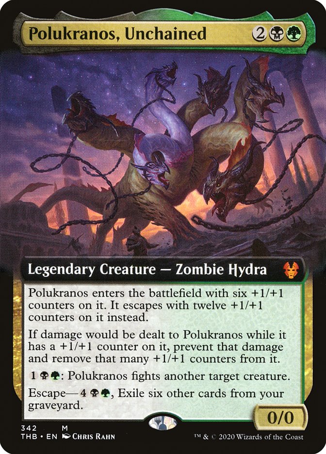 Polukranos, Unchained (Extended Art) [Theros Beyond Death] | Card Merchant Takapuna