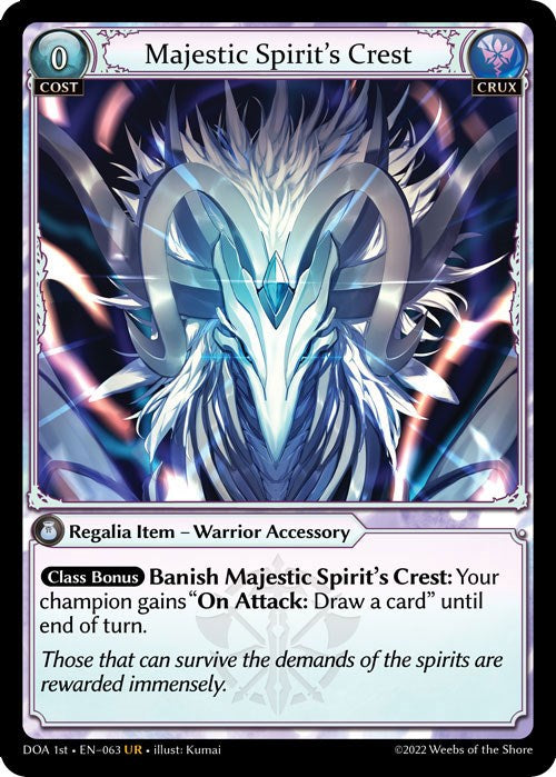 Majestic Spirit's Crest (063) [Dawn of Ashes: 1st Edition] | Card Merchant Takapuna