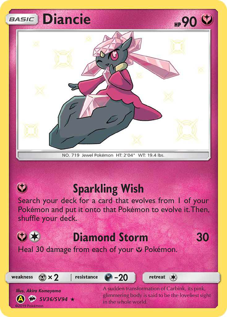 Diancie (SV36/SV94) [Sun & Moon: Hidden Fates - Shiny Vault] | Card Merchant Takapuna