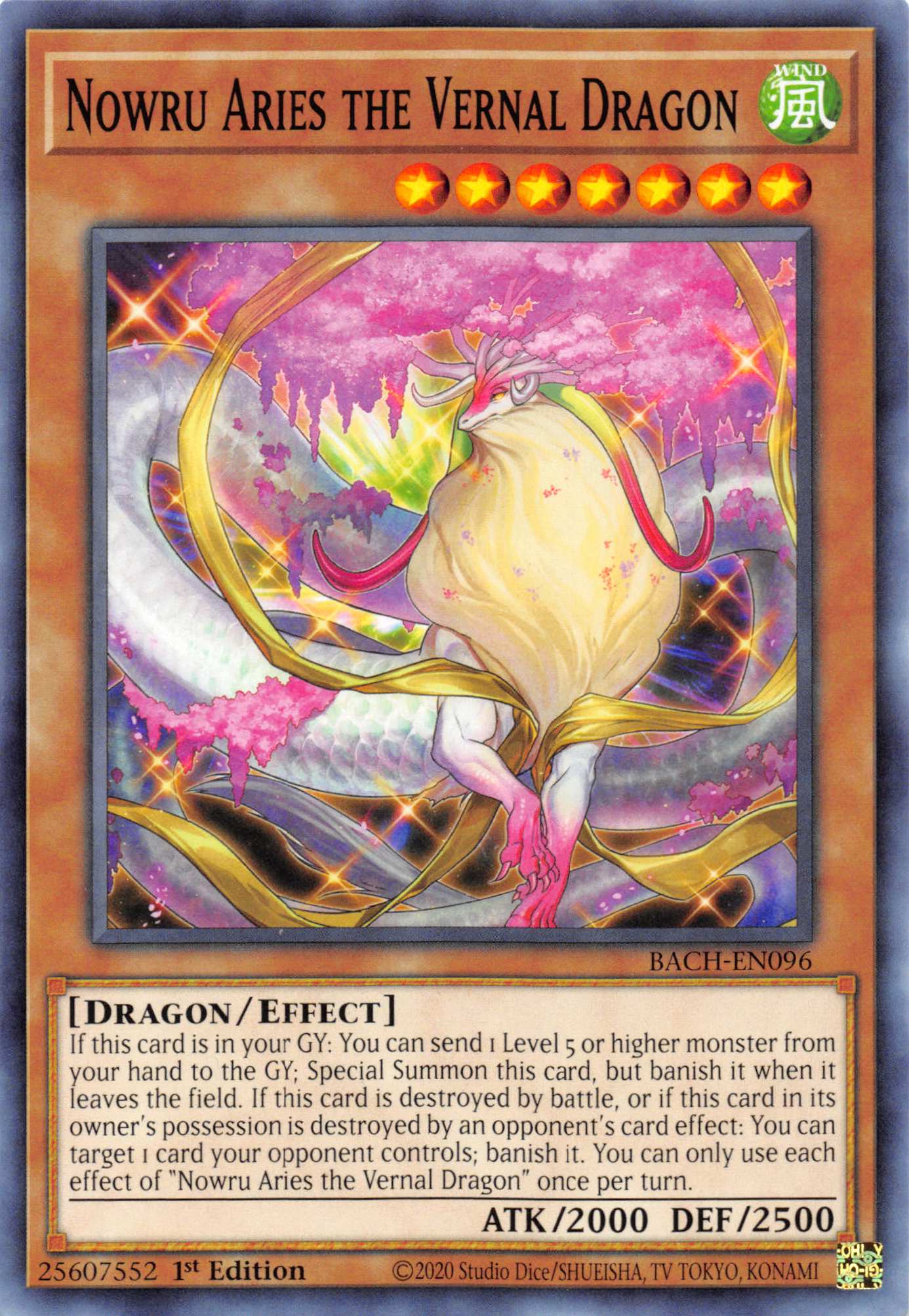 Nowru Aries the Vernal Dragon [BACH-EN096] Common | Card Merchant Takapuna
