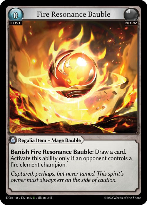 Fire Resonance Bauble (036) [Dawn of Ashes: 1st Edition] | Card Merchant Takapuna