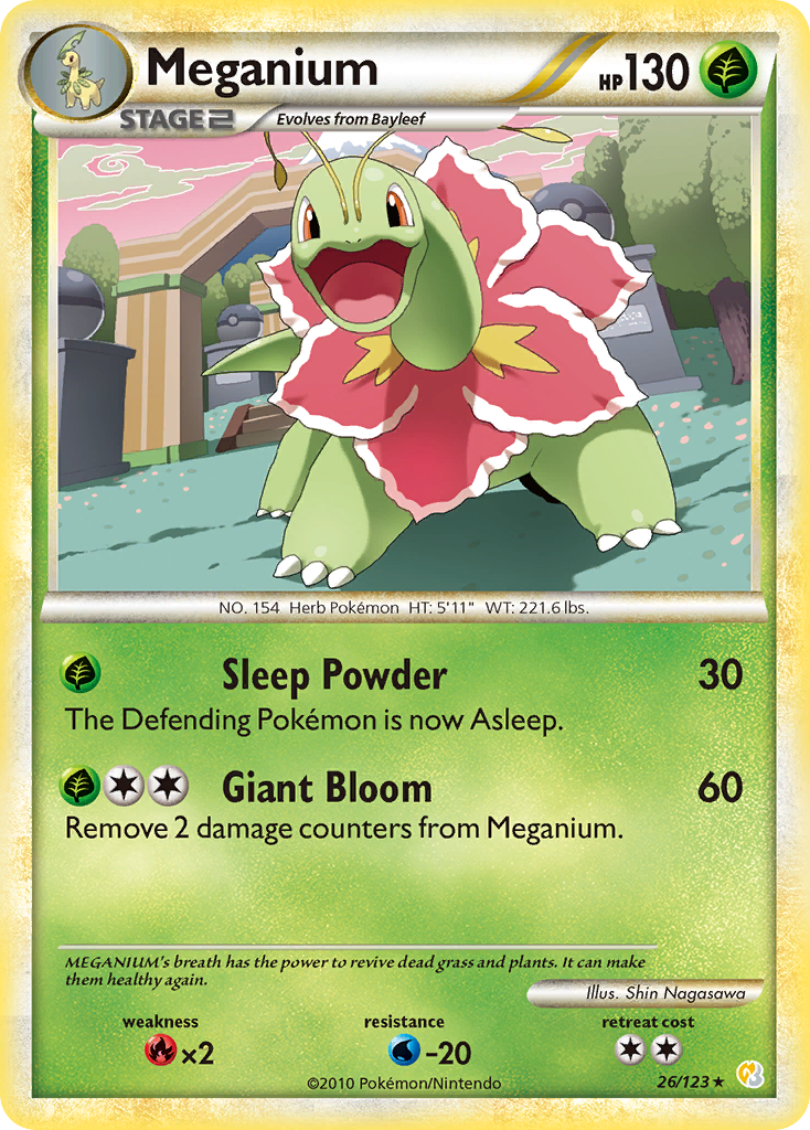 Meganium (26/123) [HeartGold & SoulSilver: Base Set] | Card Merchant Takapuna