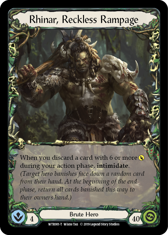 Rhinar, Reckless Rampage [WTR001-T] (Welcome to Rathe)  Alpha Print Normal | Card Merchant Takapuna