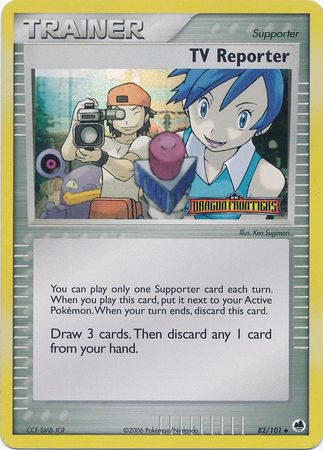 TV Reporter (82/101) (Stamped) [EX: Dragon Frontiers] | Card Merchant Takapuna