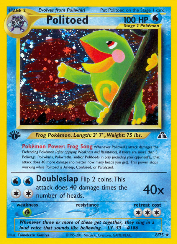 Politoed (8/75) [Neo Discovery 1st Edition] | Card Merchant Takapuna