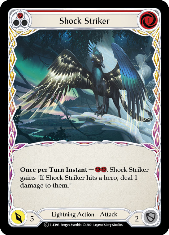 Shock Striker (Red) [U-ELE195] (Tales of Aria Unlimited)  Unlimited Normal | Card Merchant Takapuna