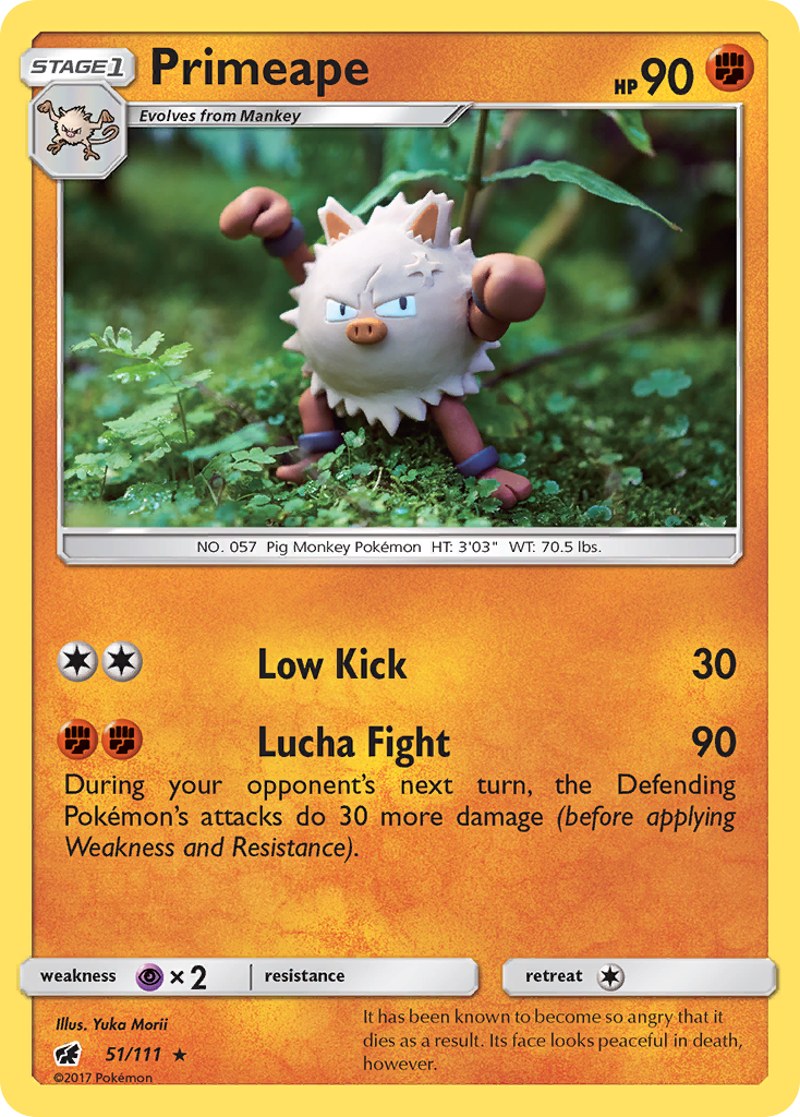 Primeape (51/111) [Sun & Moon: Crimson Invasion] | Card Merchant Takapuna