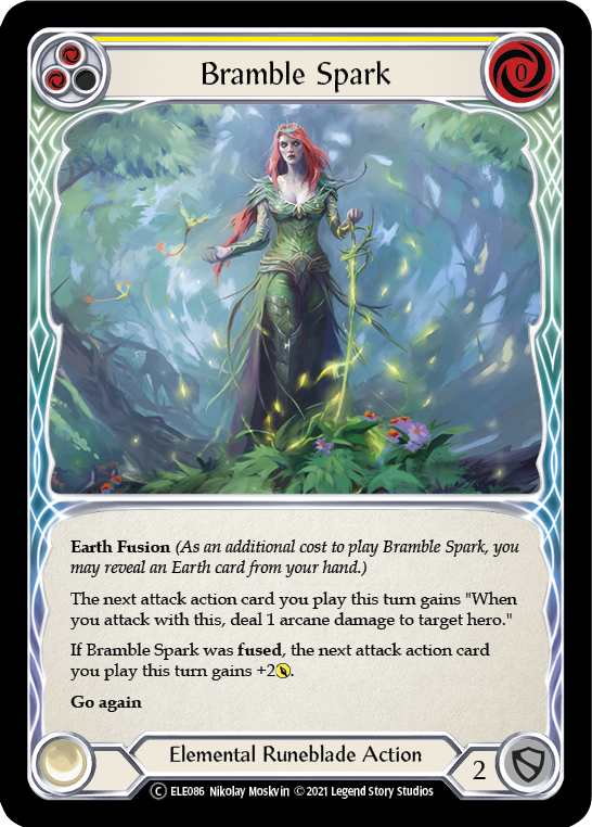 Bramble Spark (Yellow) [U-ELE086] (Tales of Aria Unlimited)  Unlimited Normal | Card Merchant Takapuna