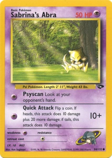 Sabrina's Abra (94/132) [Gym Challenge Unlimited] | Card Merchant Takapuna