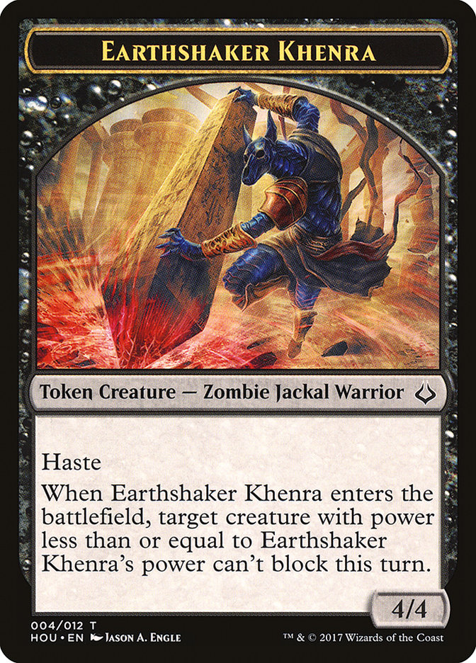 Earthshaker Khenra Token [Hour of Devastation Tokens] | Card Merchant Takapuna