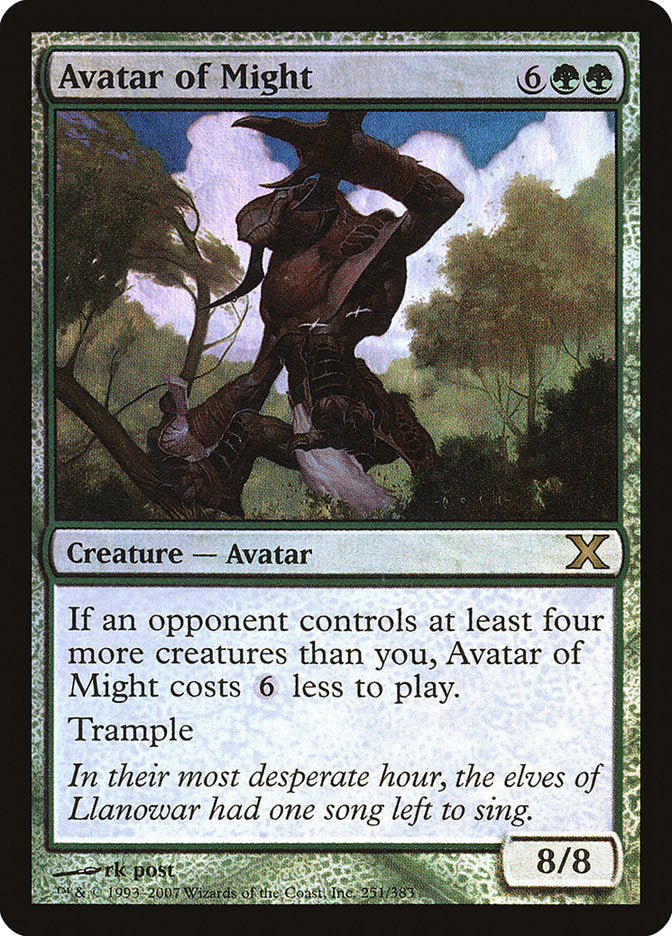 Avatar of Might (Premium Foil) [Tenth Edition] | Card Merchant Takapuna
