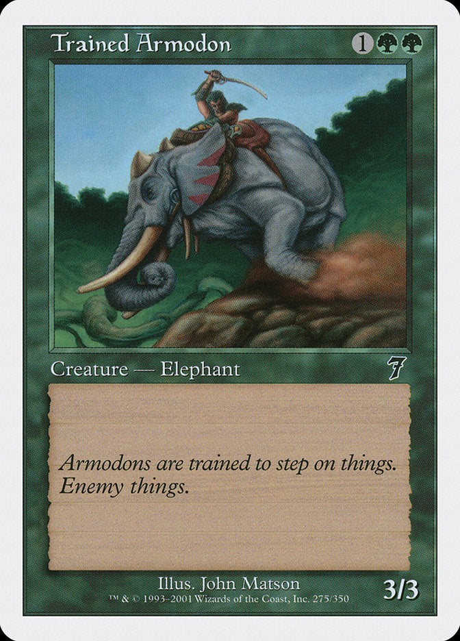 Trained Armodon [Seventh Edition] | Card Merchant Takapuna