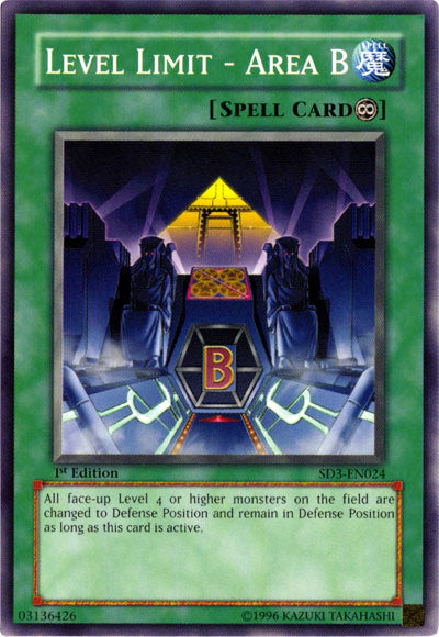 Level Limit - Area B [SD3-EN024] Common | Card Merchant Takapuna