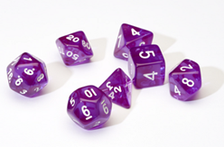 Dice Set - Translucent Purple Resin | Card Merchant Takapuna