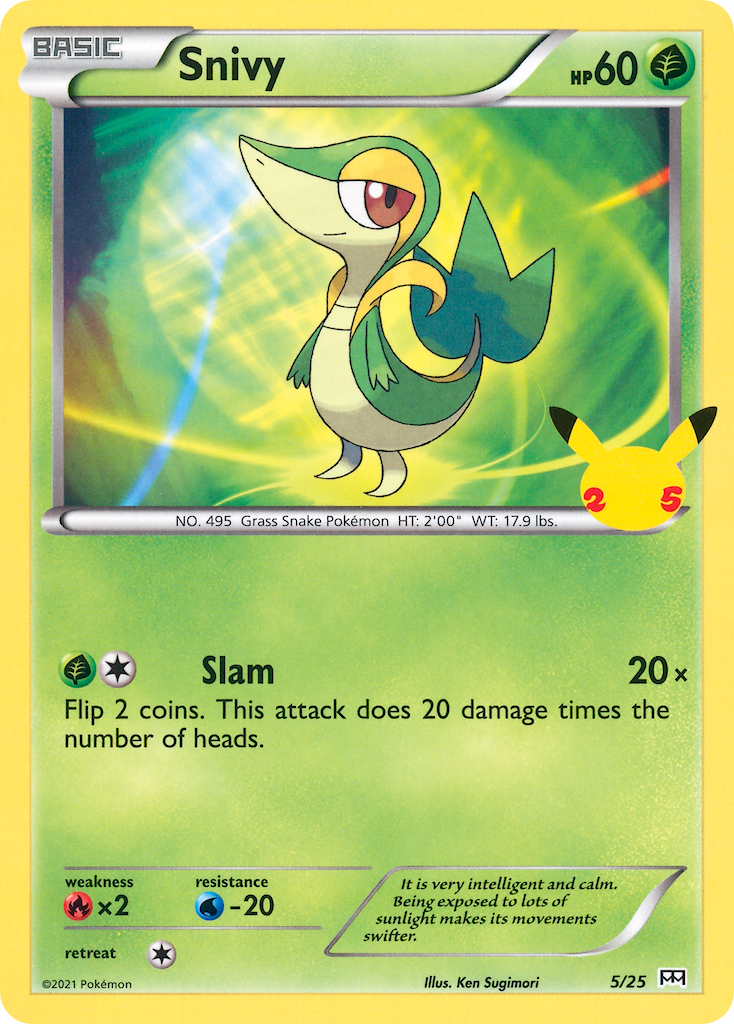 Snivy (5/25) [McDonald's 25th Anniversary] | Card Merchant Takapuna