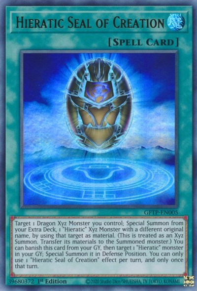 Hieratic Seal of Creation [GFTP-EN005] Ultra Rare | Card Merchant Takapuna