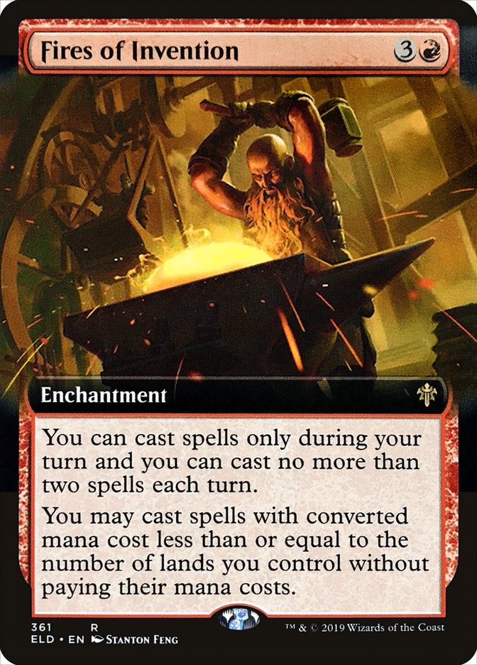 Fires of Invention (Extended Art) [Throne of Eldraine] | Card Merchant Takapuna