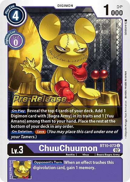 ChuuChuumon [BT10-073] [Xros Encounter Pre-Release Cards] | Card Merchant Takapuna