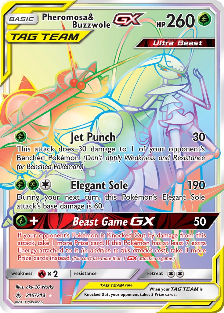 Pheromosa & Buzzwole GX (215/214) [Sun & Moon: Unbroken Bonds] | Card Merchant Takapuna