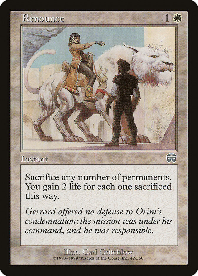 Renounce [Mercadian Masques] | Card Merchant Takapuna