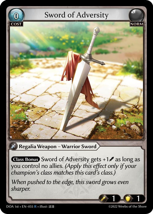 Sword of Adversity (055) [Dawn of Ashes: 1st Edition] | Card Merchant Takapuna