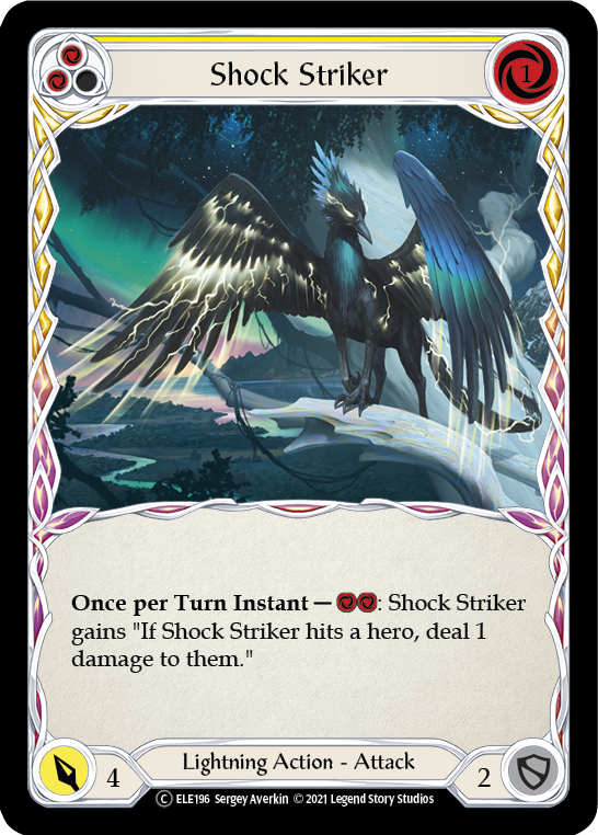 Shock Striker (Yellow) [U-ELE196] (Tales of Aria Unlimited)  Unlimited Rainbow Foil | Card Merchant Takapuna