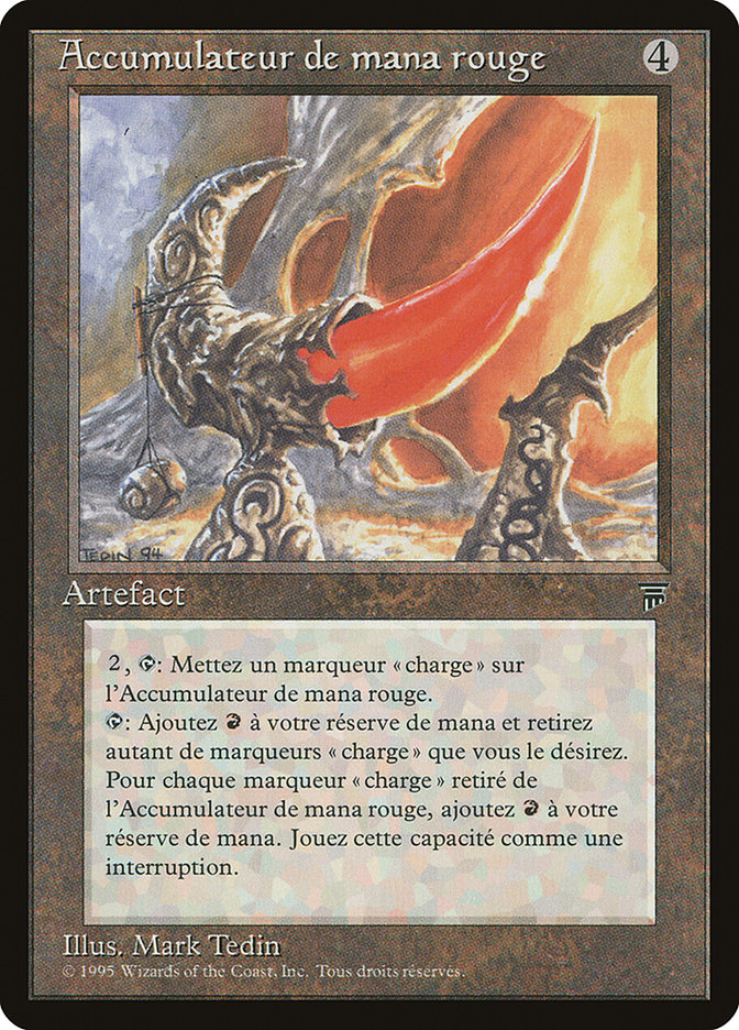 Red Mana Battery (French) - "Accumulateur de mana rogue" [Renaissance] | Card Merchant Takapuna