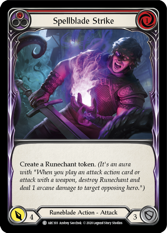 Spellblade Strike (Red) [U-ARC103] (Arcane Rising Unlimited)  Unlimited Normal | Card Merchant Takapuna