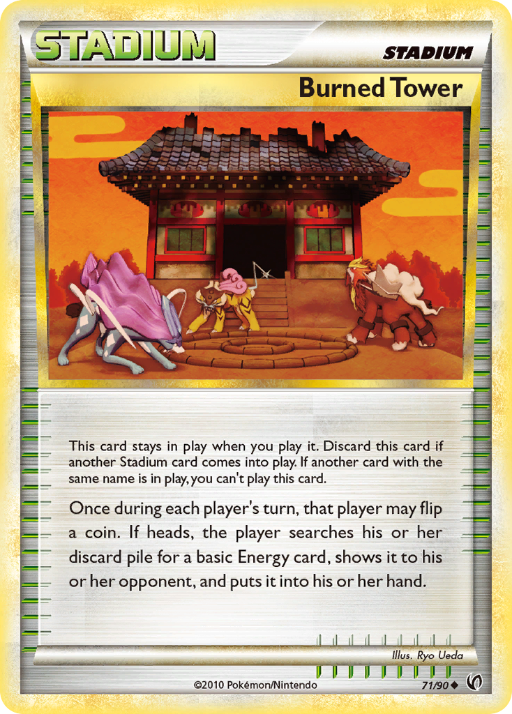 Burned Tower (71/90) [HeartGold & SoulSilver: Undaunted] | Card Merchant Takapuna