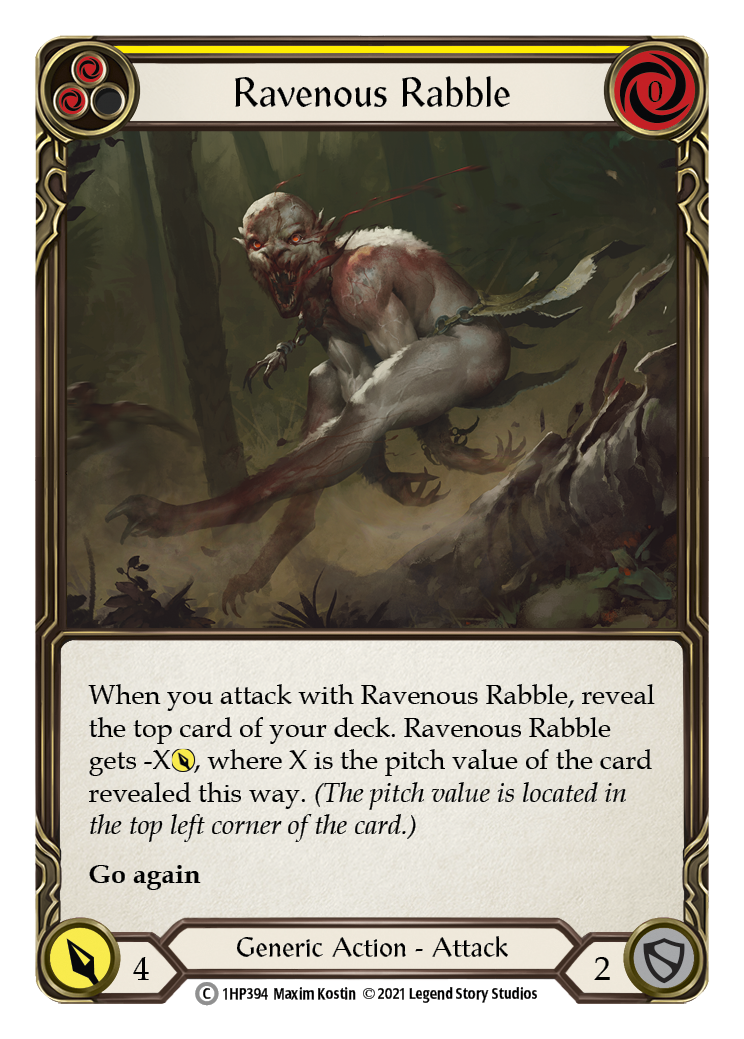 Ravenous Rabble (Yellow) [1HP394] (History Pack 1) | Card Merchant Takapuna