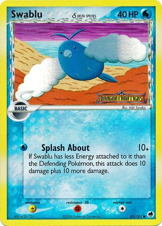 Swablu (65/101) (Delta Species) (Stamped) [EX: Dragon Frontiers] | Card Merchant Takapuna