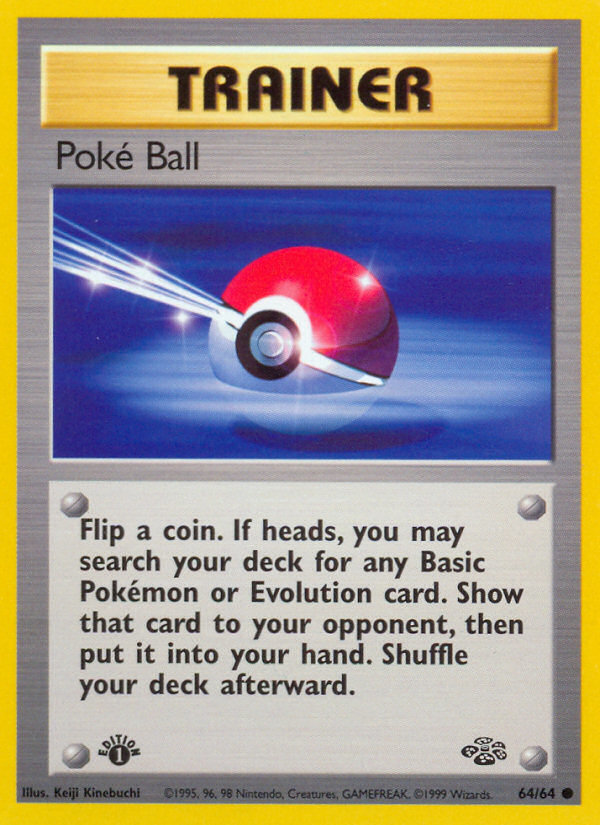 Poke Ball (64/64) [Jungle 1st Edition] | Card Merchant Takapuna