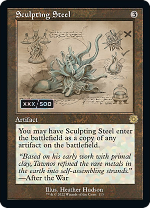 Sculpting Steel (Retro Schematic) (Serialized) [The Brothers' War Retro Artifacts] | Card Merchant Takapuna