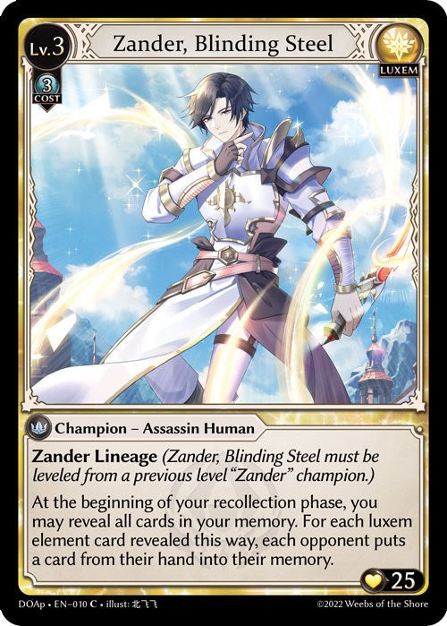 Zander, Blinding Steel (010) [Dawn of Ashes: Prelude] | Card Merchant Takapuna