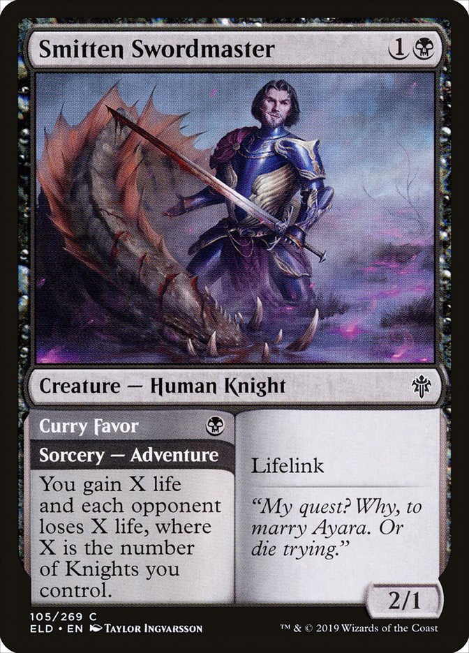 Smitten Swordmaster // Curry Favor [Throne of Eldraine] | Card Merchant Takapuna