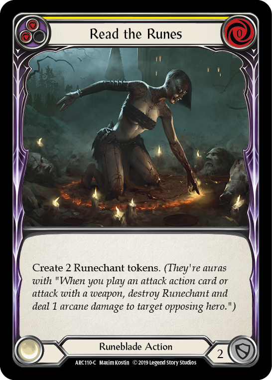 Read the Runes (Yellow) [ARC110-C] (Arcane Rising)  1st Edition Normal | Card Merchant Takapuna