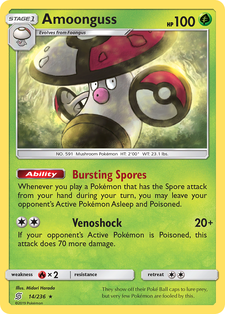 Amoonguss (14/236) [Sun & Moon: Unified Minds] | Card Merchant Takapuna