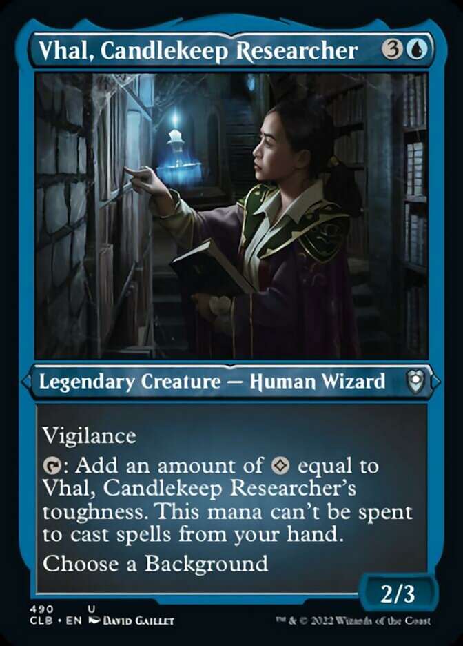 Vhal, Candlekeep Researcher (Foil Etched) [Commander Legends: Battle for Baldur's Gate] | Card Merchant Takapuna