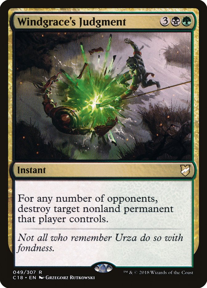 Windgrace's Judgment [Commander 2018] | Card Merchant Takapuna