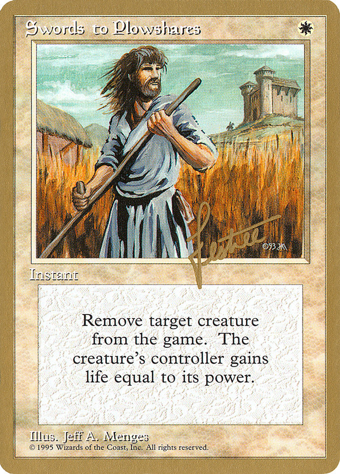Swords to Plowshares (Bertrand Lestree) [Pro Tour Collector Set] | Card Merchant Takapuna