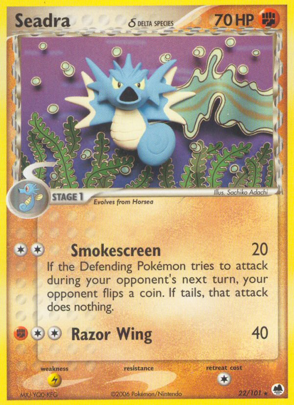 Seadra (22/101) (Delta Species) [EX: Dragon Frontiers] | Card Merchant Takapuna