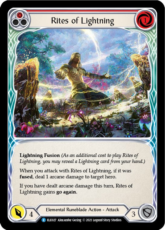 Rites of Lightning (Red) [BRI027] (Tales of Aria Briar Blitz Deck)  1st Edition Normal | Card Merchant Takapuna