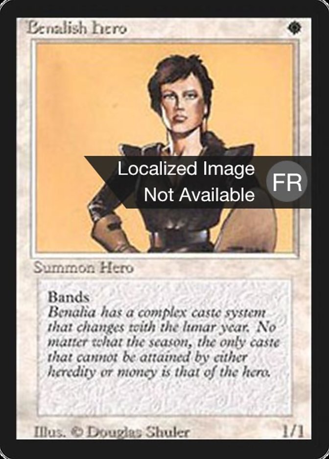 Benalish Hero [Foreign Black Border] | Card Merchant Takapuna