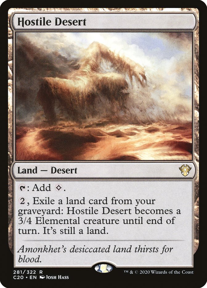 Hostile Desert [Commander 2020] | Card Merchant Takapuna