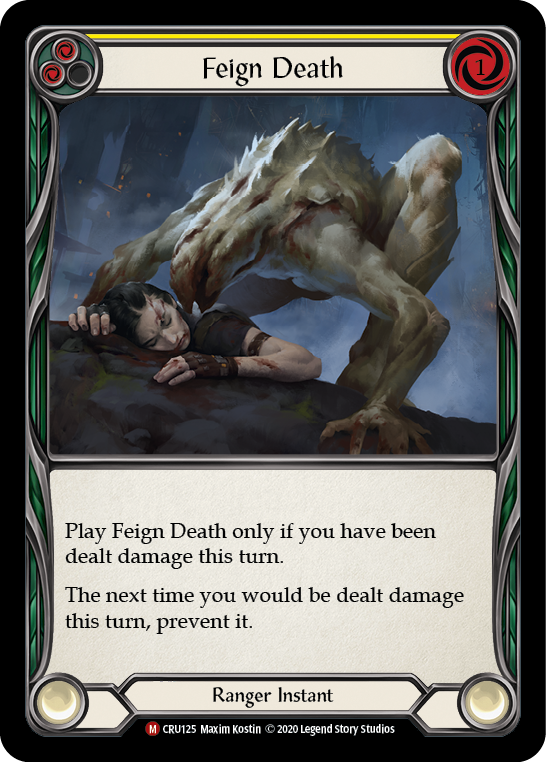 Feign Death [CRU125] (Crucible of War)  1st Edition Rainbow Foil | Card Merchant Takapuna