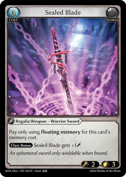 Sealed Blade (050) [Dawn of Ashes: Alter Edition] | Card Merchant Takapuna