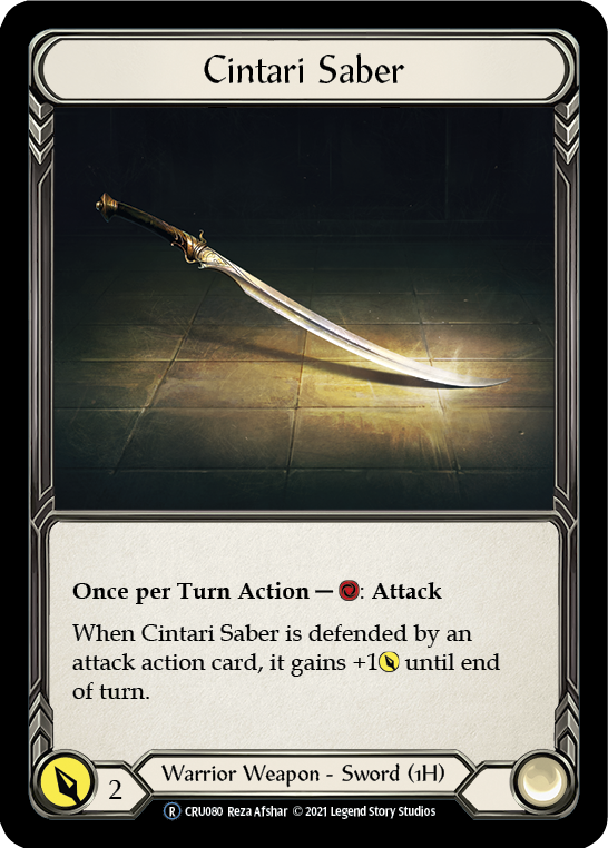 Cintari Saber [U-CRU080] (Crucible of War Unlimited)  Unlimited Normal | Card Merchant Takapuna